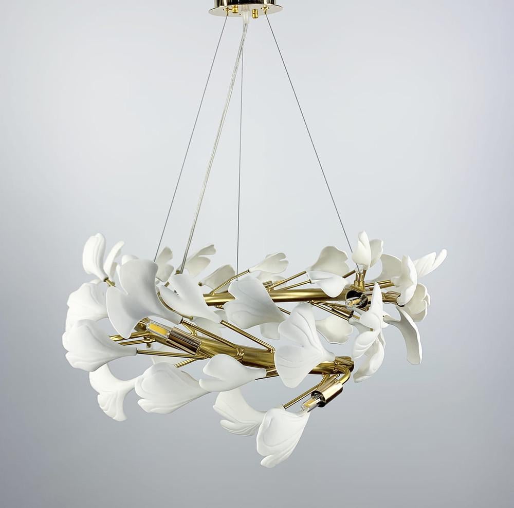 Люстра с керамическими лепестками Золотой (1779/600 GD)