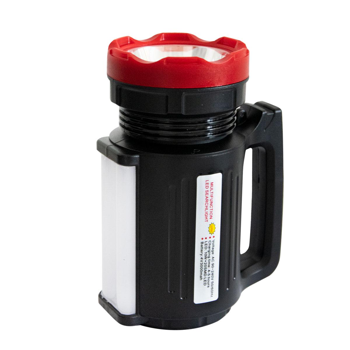 Лампа-ліхтар акумуляторна ASK-2895U 10 W 3000 mAh з функцією повербанку Чорний/Червоний (1009671-Black)