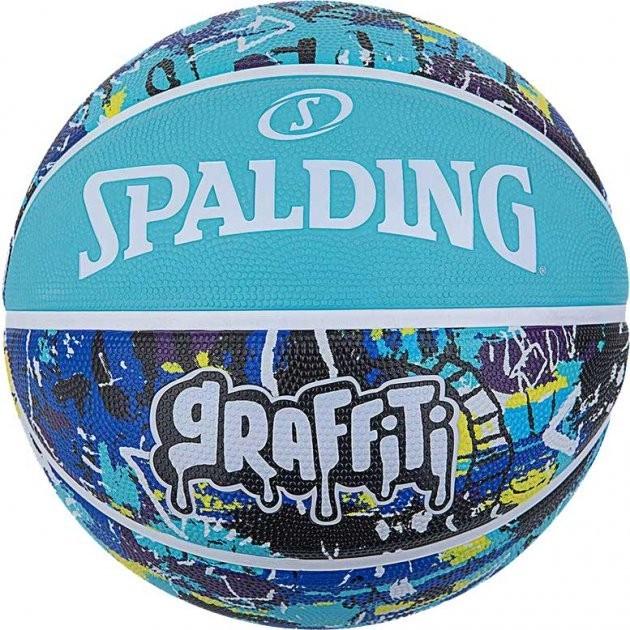 Мяч баскетбольный резиновый №7 SPALDING GRAFFITI 689344405957 Multicolor (84373Z)