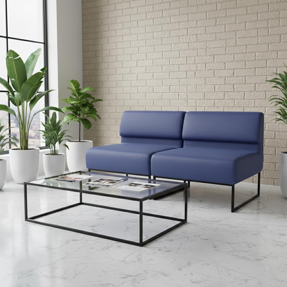 Диван модульный Lounge со спинкой экокожа Deep 154х77х83 см Navy (rich_sofa_00422)