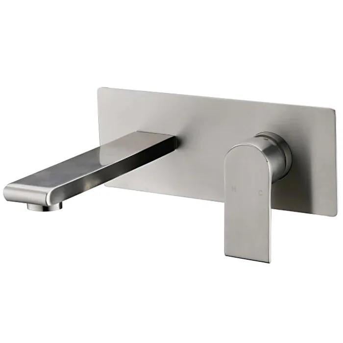 Смеситель для умывальника Gappo G1099-21 настенный однорычажный Сатин (115053)