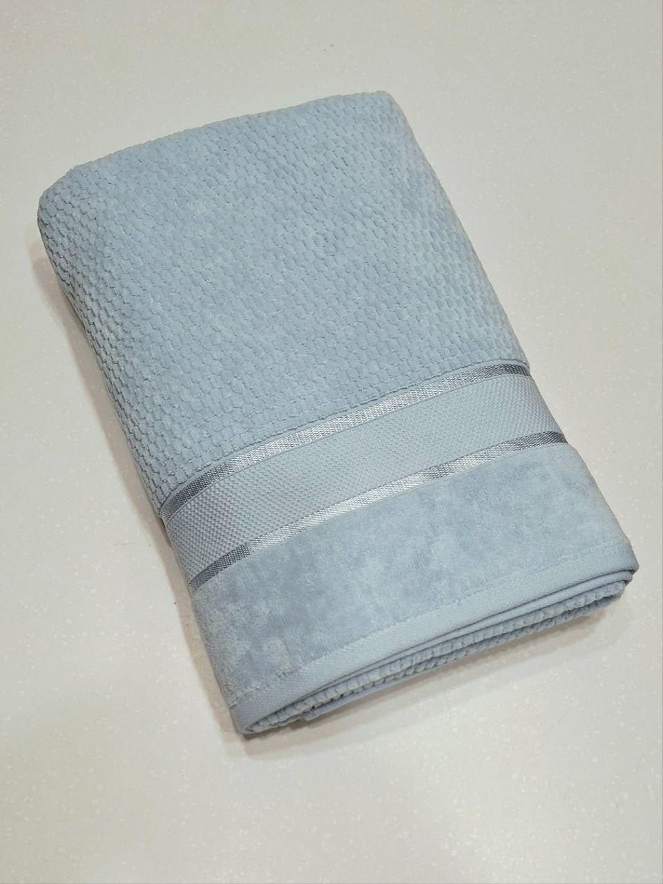 Полотенце банное махровое Aisha Home Textile Соты 70x140 см Голубой (1953)