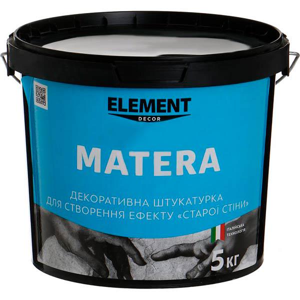 Штукатурка декоративна акрилова з ефектом старої стіни Element Decor Matera база біла для внутрішніх робіт 5 кг (1821672033)