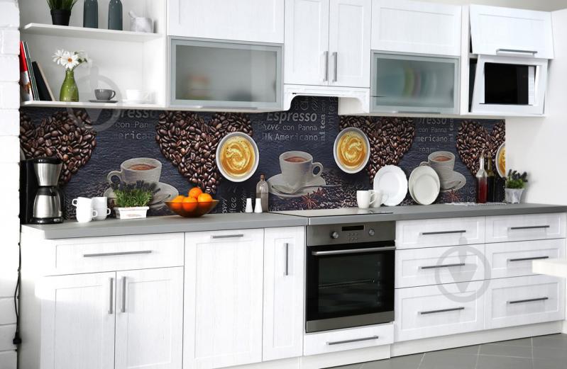 Скинали на кухню Zatarga «Каволюбов» 600х2500 мм вінілова 3Д наклейка кухонний фартух самоклеюча Скинали на кухню Zatarga «Каволюбов» 600х2500 мм вінілова 3Д наклейка кухонний фартух самоклеюча