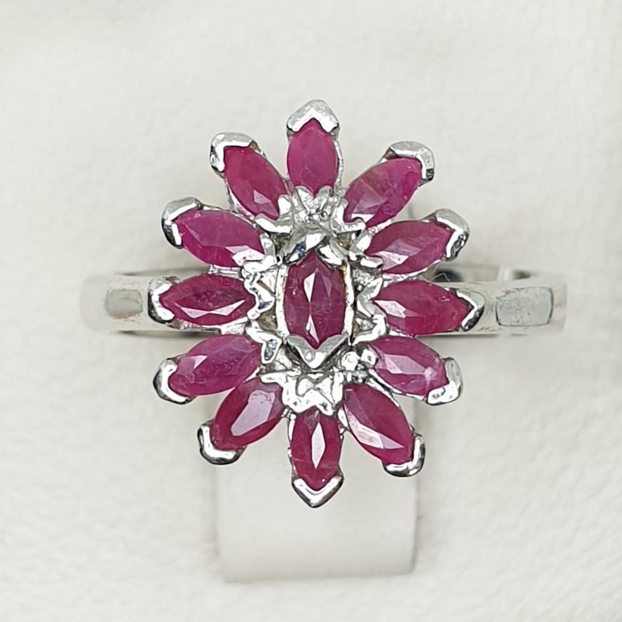 Кольцо серебряное с рубином р. 18,5 4,9 г (1428899836)