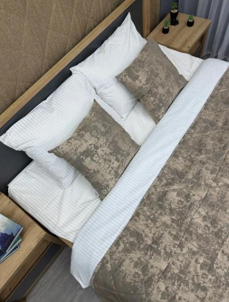 Покривало на ліжко/диван без візерунка Decorator Sultan 230х250 см Кавово-сірий (85-070) - фото 6