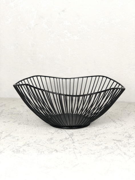 Фруктовниця металева 7392 25 см Чорний (4394611)