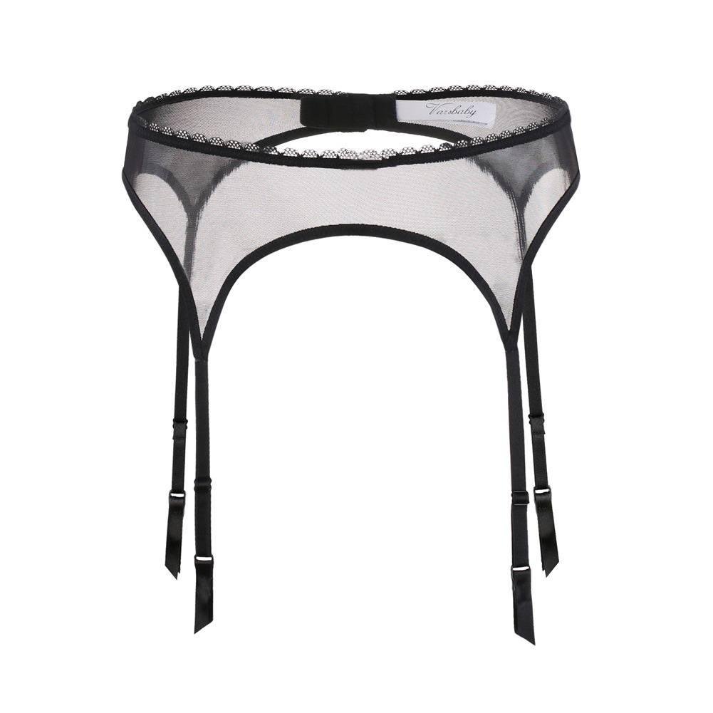 Пояс для чулок в сетку женский L Черный (012512) - фото 2