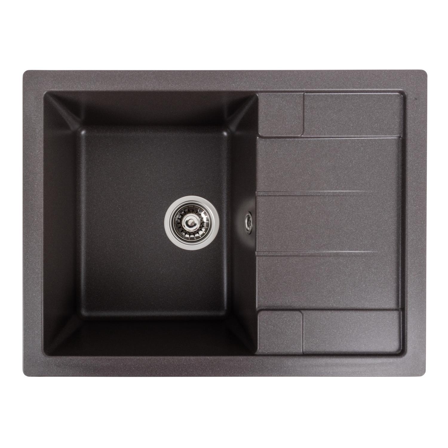 Мойка кухонная Platinum PLS-A39633 прямоугольная гранитная 650x500 мм Коричневый (170919)
