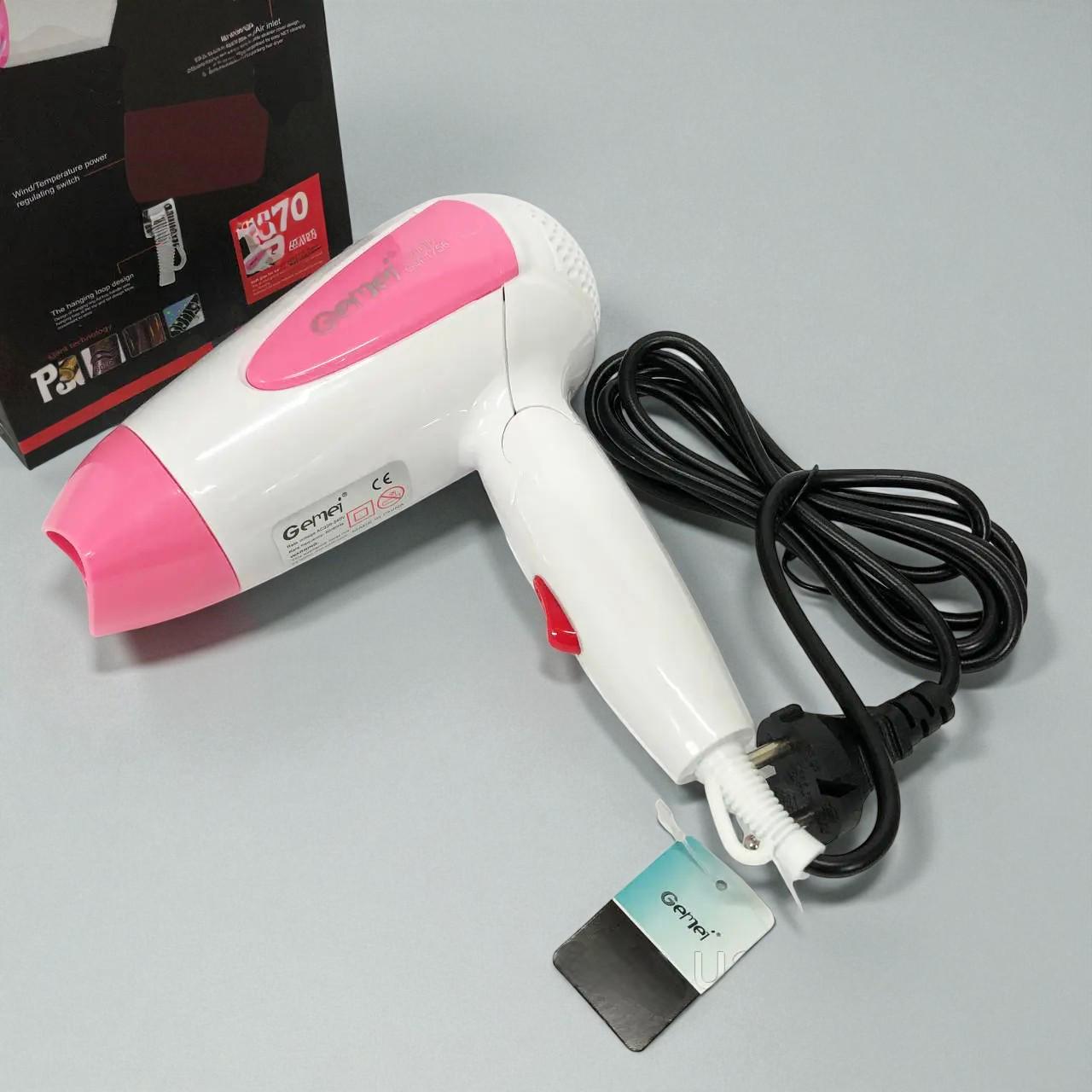Фен дорожный Gemei GM-1756 1200 Вт складной с концентратором (ML-05271) - фото 5
