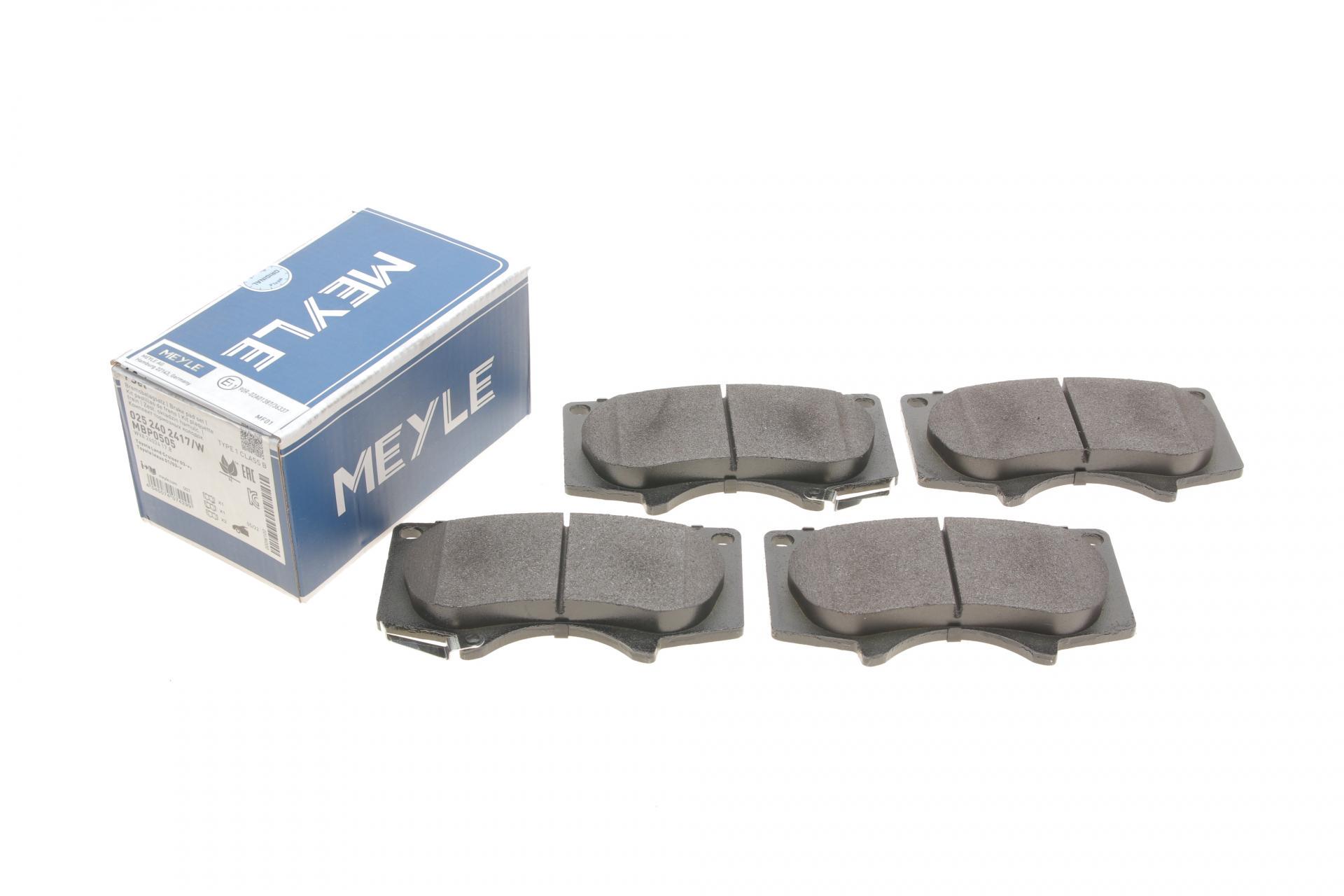 Колодки тормозные передние Meyle 025 240 2417/W Toyota Land Cruiser 02-