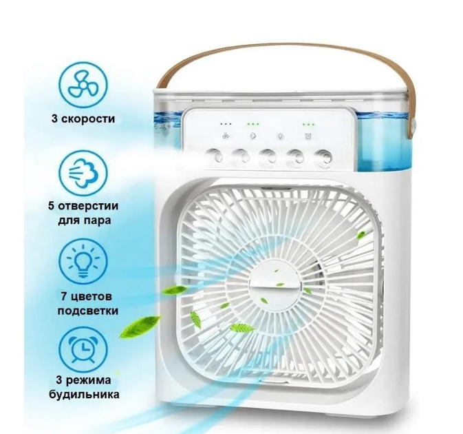 Портативний кондиціонер Air Cooler Fan 4в1 USB (45821-_323) - фото 3