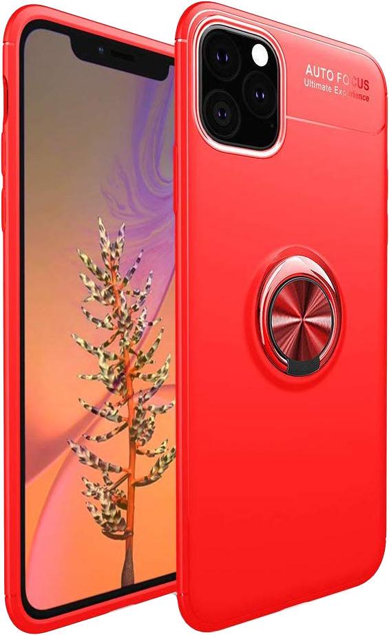 Чохол з кільцем Auto Focus для iPhone 11 Pro Red (11406-2D) Чохол з кільцем Auto Focus для iPhone 11 Pro Red (11406-2D)