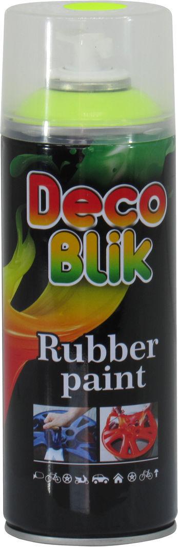 Краска-спрей флуоресцентный эффект жидкой резины Deco Blik 450 мл Желтый (1005)
