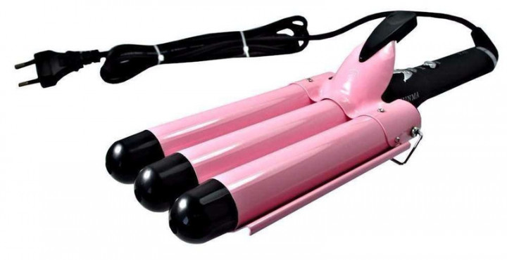 Плойка тройная для укладки волос Gemei GM 1956 45-65W 110-240V 2 температурные режимы с керамическим покрытием