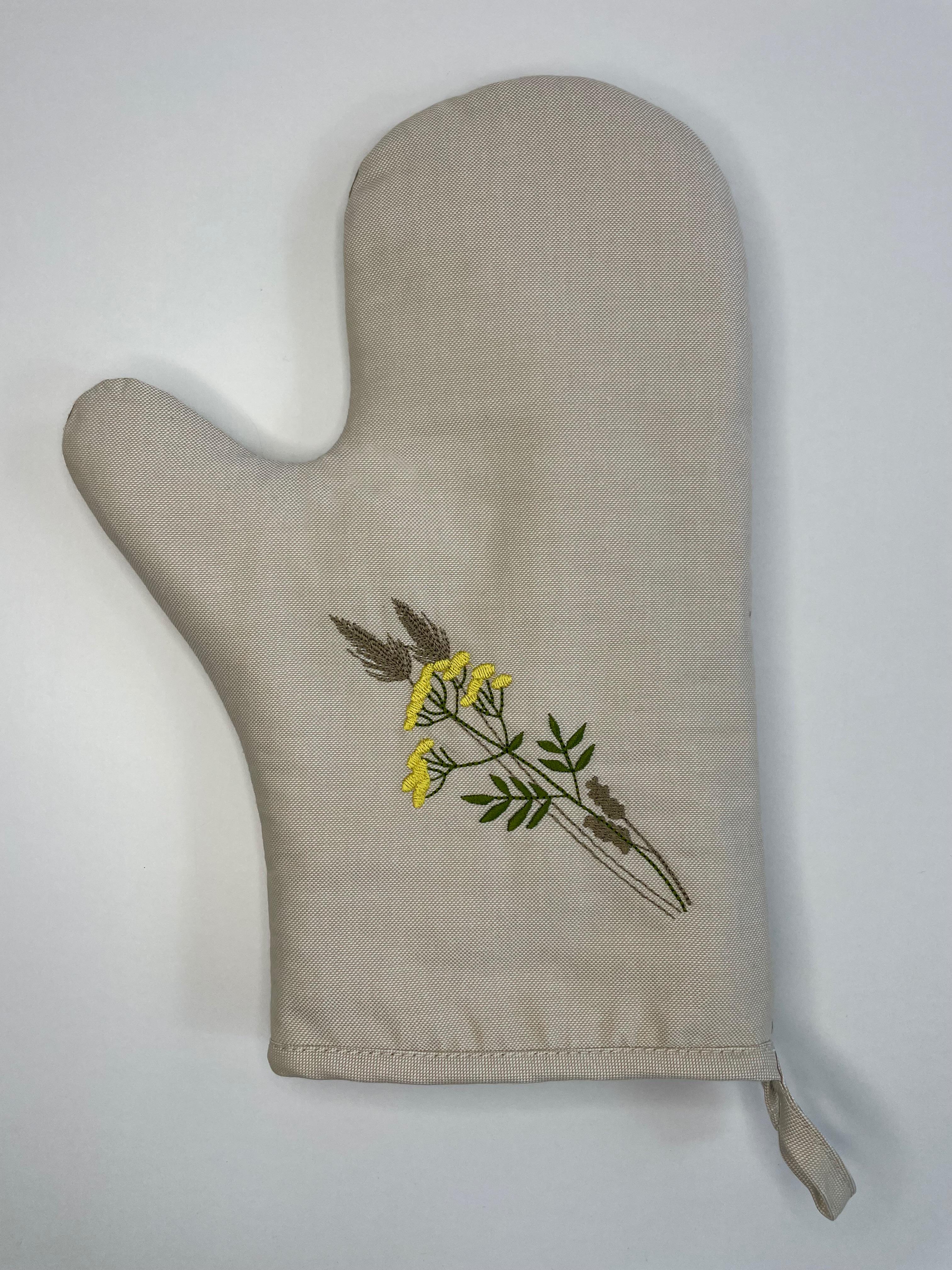 Перчатка с прихваткой с вышивкой Пижма (29898091)