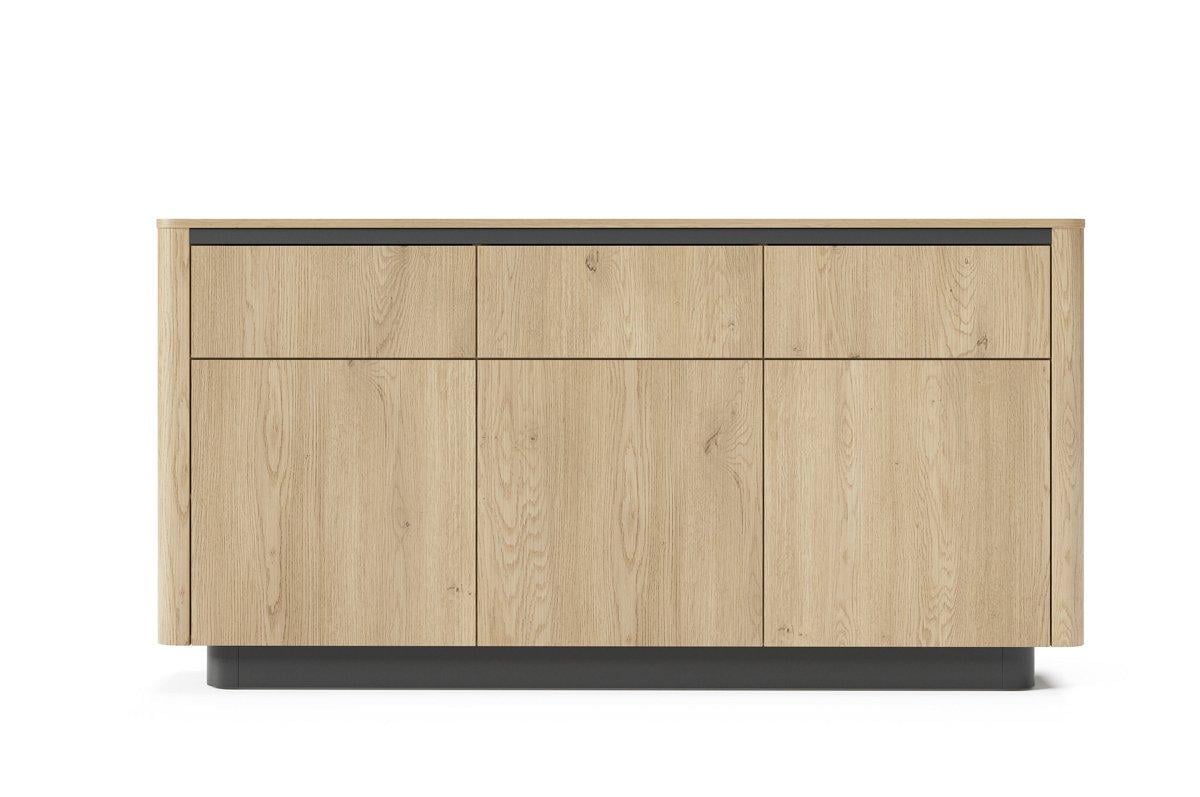 Комод Perfect Home Torro 3D3S/163 3-дверный с 3 ящиками Дуб Кремона/Черный (PFH-091415)