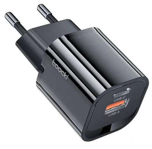 Зарядний пристрій Toocki 33W GaN Чорний (PO33CE11A1C0)