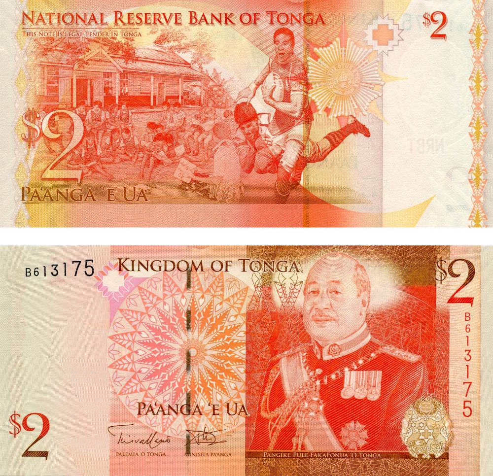 Коллекционная банкнота Тонга 2 паанга 2009 UNC P38 (Б05674)