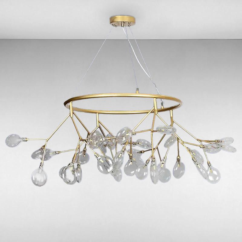 Люстра подвесная Light House LS-15231-36 GD+CL на тридцать шесть ламп Золото