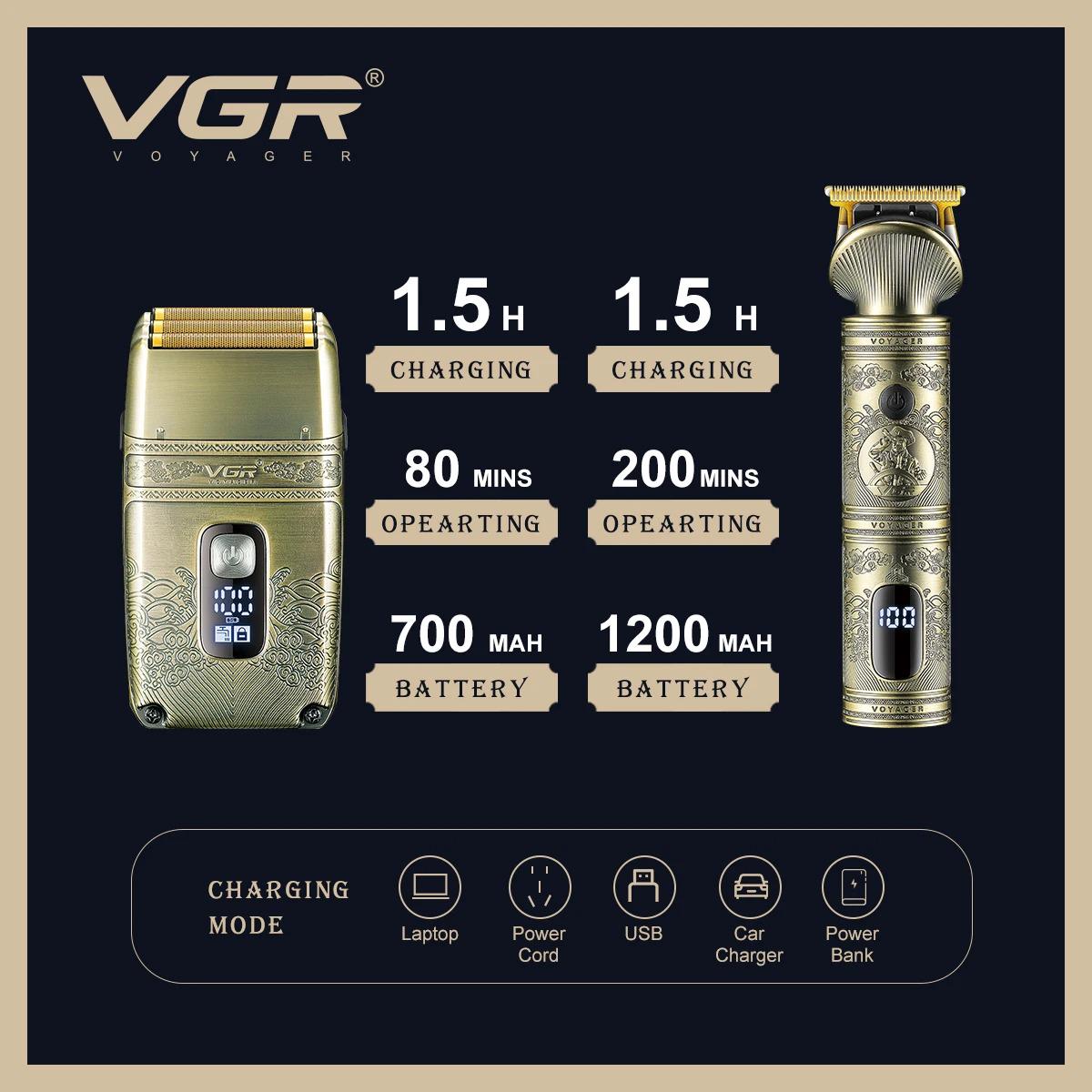 Набор для стрижки и бритья VGR V-649 Shaver Set (1010317-Bronze) - фото 3