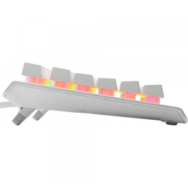 Клавиатура игровая SteelSeries Apex 3 TKL UA ведущая USB RGB подсветка 1,8 м Белый (630421) - фото 2