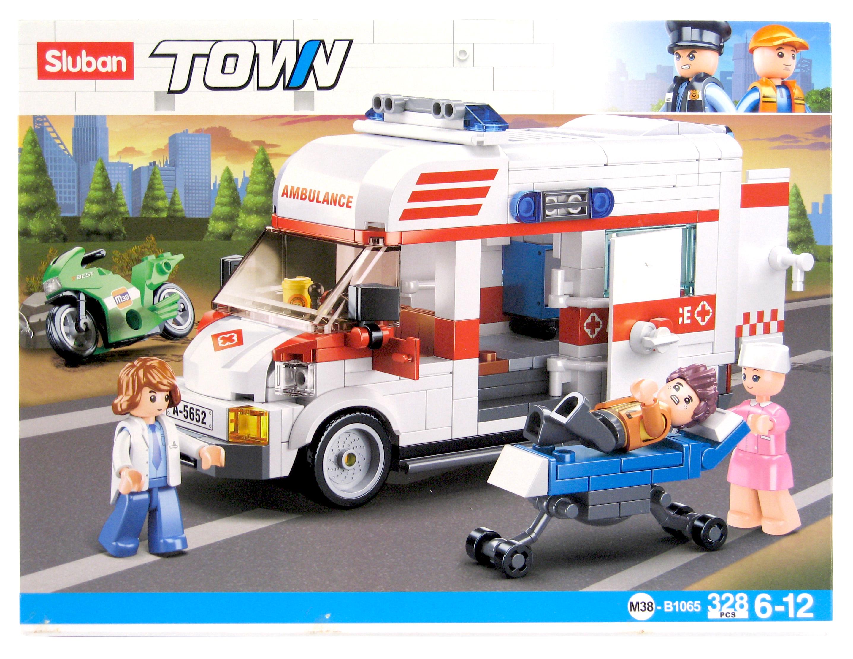 Конструктор Sluban M38-B1065 Скорая помощь 328 деталей 3 фигурки