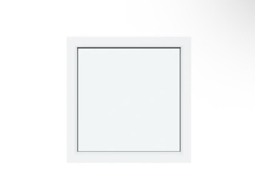 Вікно пластикове глухе Стеко ПВХ однокамерний склопакет 58/450x450 мм Білий (31458255)