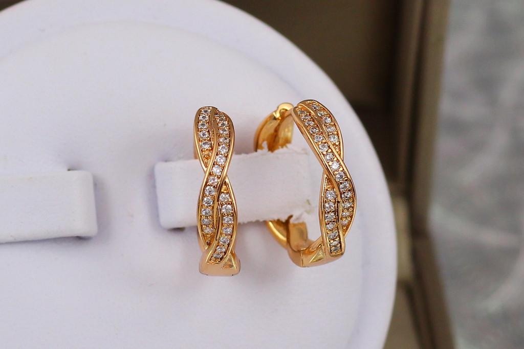 Серьги Xuping Jewelry Накидная петля 1,8 см Золотистый