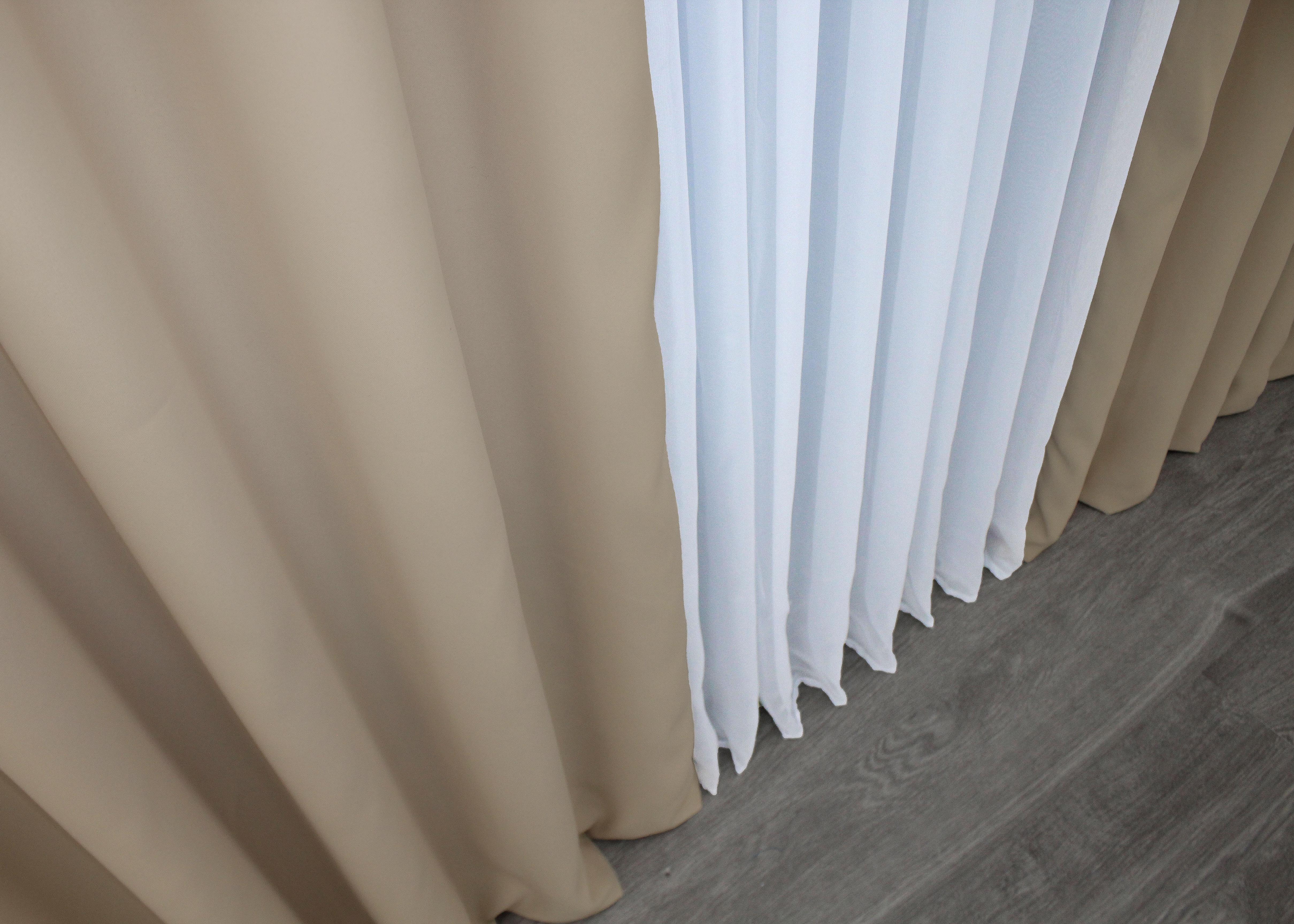 Комплект штор VR-Textil Fusion Dimout №827ш 100х270 см 2 шт. Бежевый (31-565) - фото 7 Комплект штор VR-Textil Fusion Dimout №827ш 100х270 см 2 шт. Бежевый (31-565) - фото 7