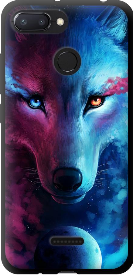 Чехол на Xiaomi Redmi 6 Арт-волк (3999b-1521-42517)