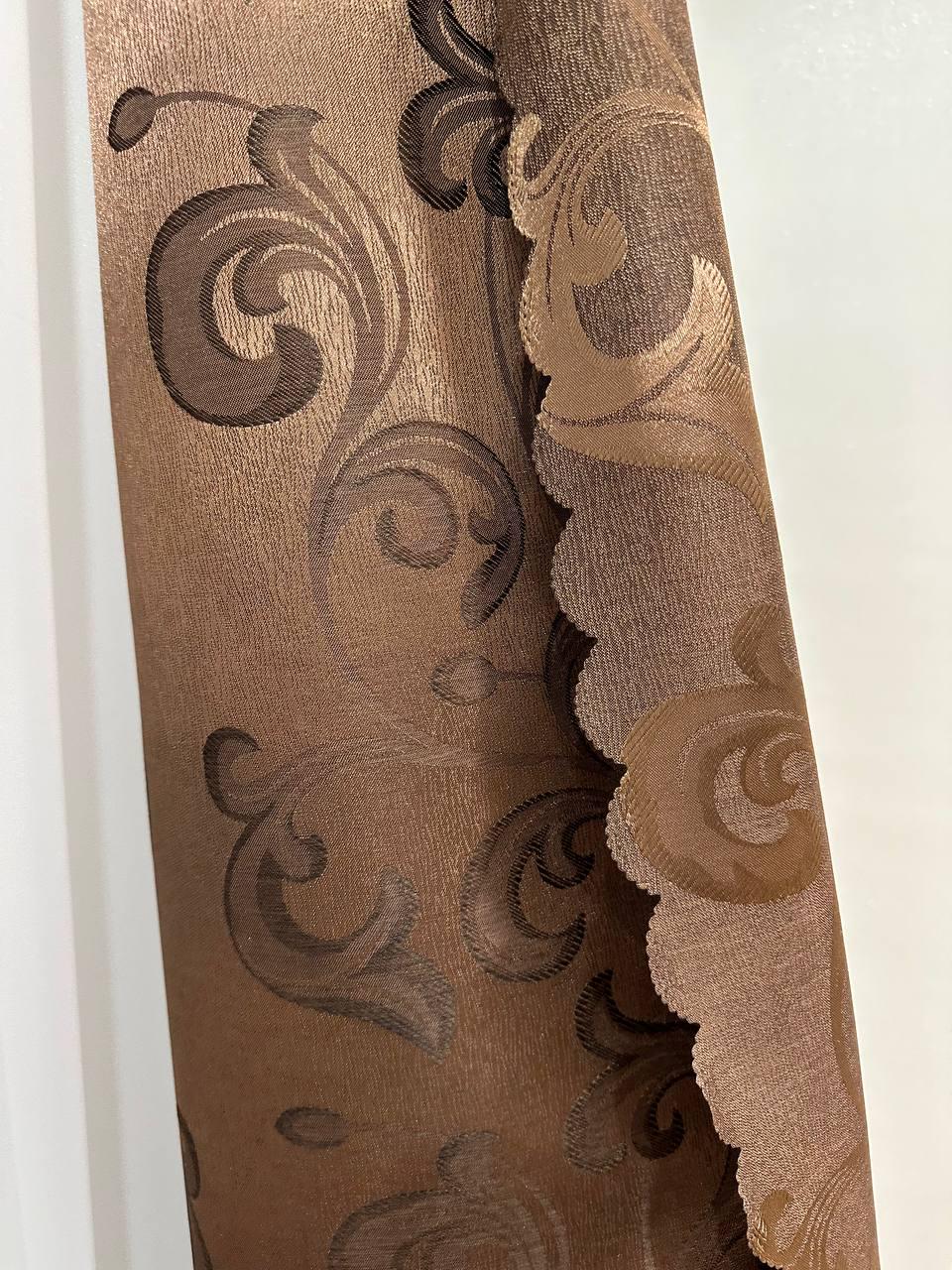 Штори Toscana жаккардові 1,5х2,7 м 2 шт. Шоколадний - фото 9 Штори Toscana жаккардові 1,5х2,7 м 2 шт. Шоколадний - фото 9