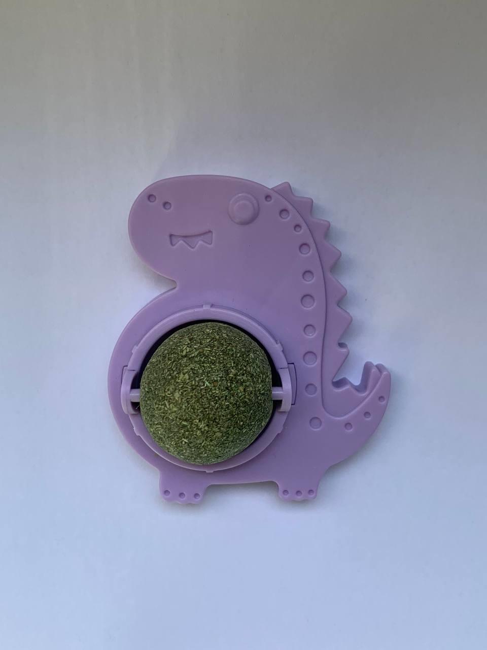 Іграшка для котів Динозавр м'ята обертаючий Фіолетовий (16bb5c63) - фото 3 Іграшка для котів Динозавр м'ята обертаючий Фіолетовий (16bb5c63) - фото 3