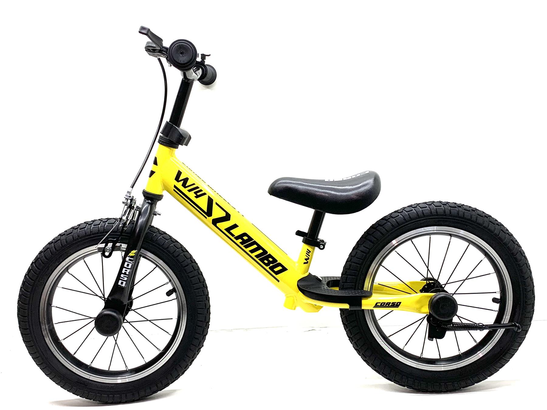 Біговел Corso Lambo сталева рама надувні колеса Жовтий (LB-14704) - фото 3