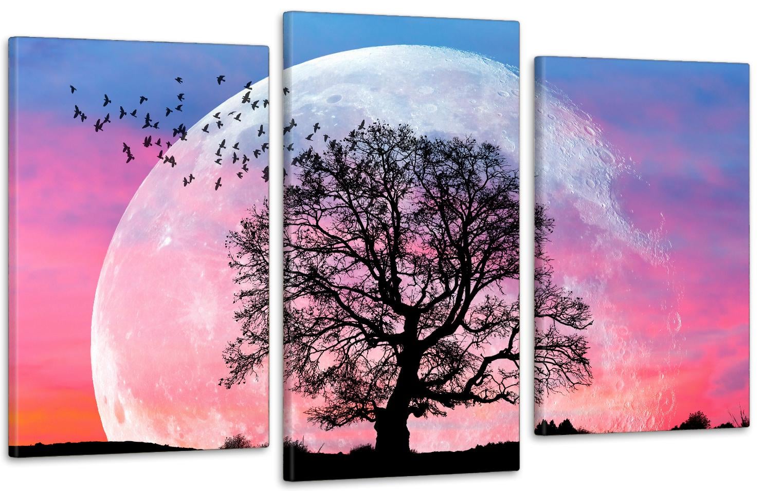 Картина модульная в гостиную/спальню Дерево в месяце 100х150 см (Art-722_3)