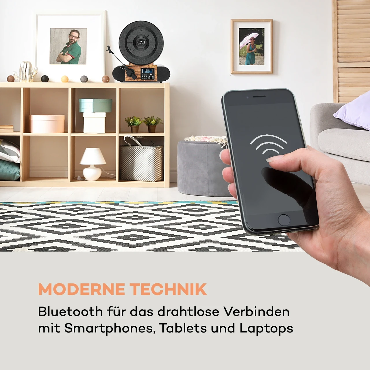 Програвач вініловий Auna Verticalo SE DAB Bluetooth USB - фото 7 Програвач вініловий Auna Verticalo SE DAB Bluetooth USB - фото 7