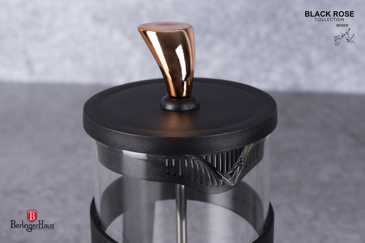 Френч-пресс Berlinger Haus Black Rose Collection 600 мл (BH-7615) - фото 2 Френч-пресс Berlinger Haus Black Rose Collection 600 мл (BH-7615) - фото 2