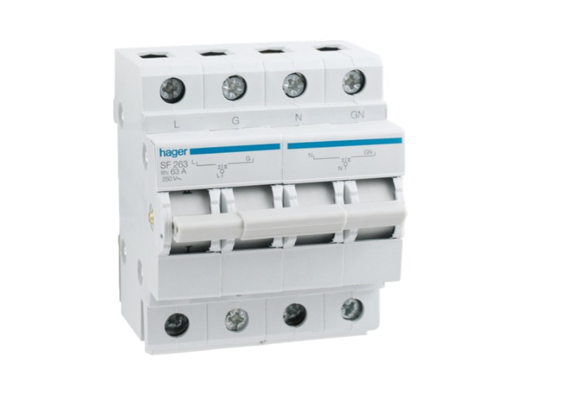 Переключатель погрузки Hager SF263 2P/63А I-0-II (33979058)