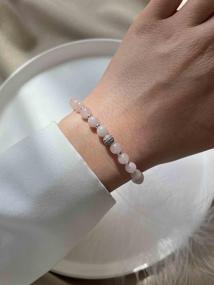 Браслет из розового кварца (5432) Браслет из розового кварца (5432)