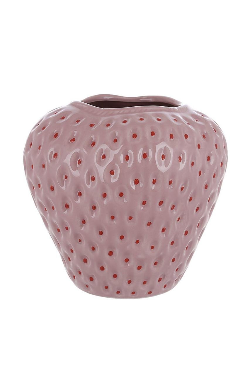 Ваза керамическая Клубничка светло-розовый ЦБ-00277139