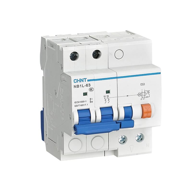 Диференційний вимикач CHINT NB1L-63 2P 50A 30мА C тип AC (198398)