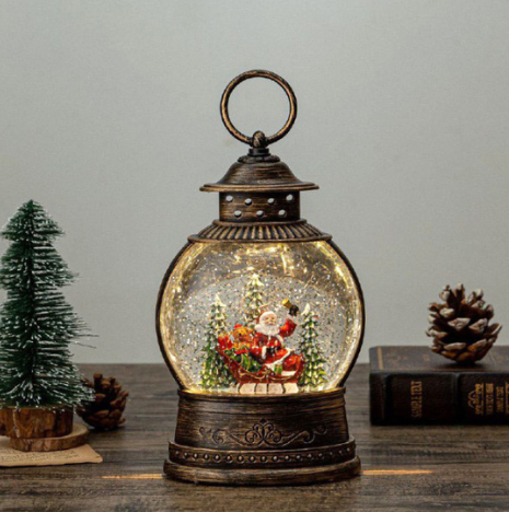 Світильник чарівний новорічний WDL-2103A з музикою і снігом що падає на батарейках