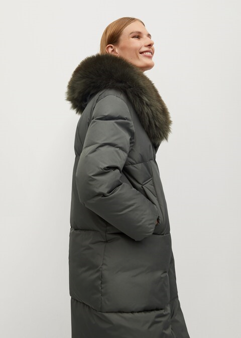 Пальто жіноче Mango 77009605 M Сіро-зелений (0004) - фото 6 Пальто жіноче Mango 77009605 M Сіро-зелений (0004) - фото 6