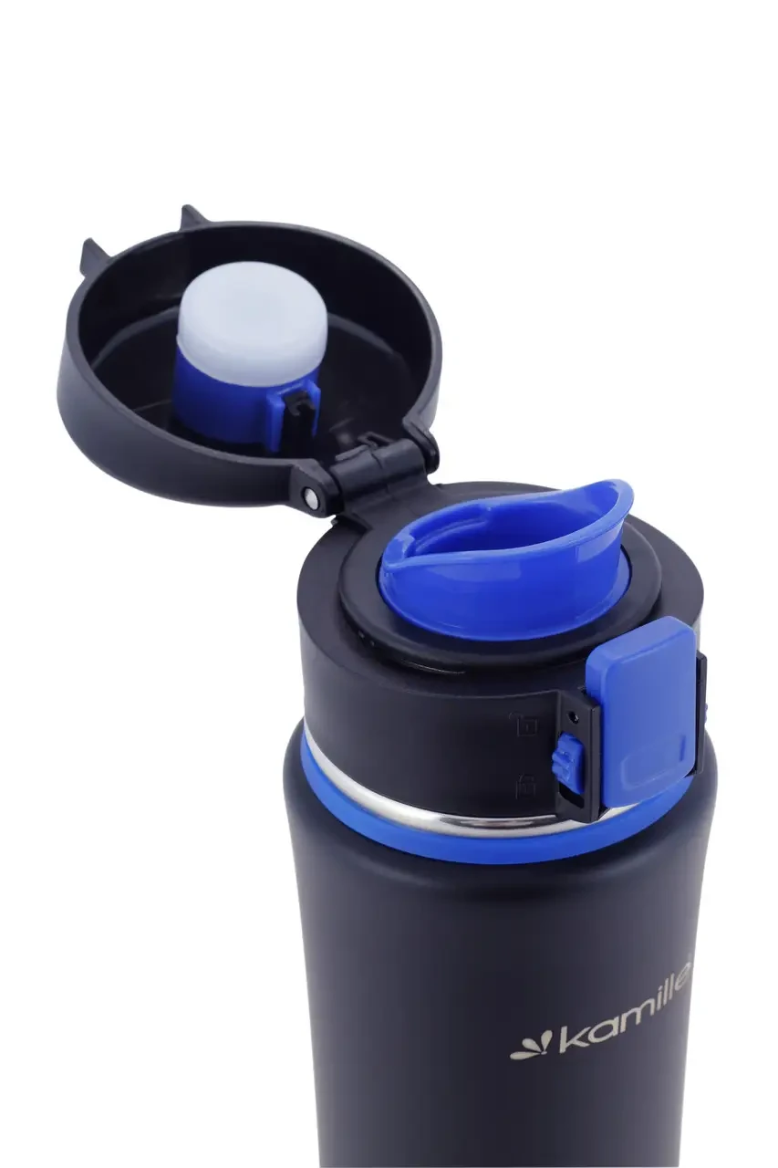 Спортивный термос-бутылка Kamille 500 мл из нержавеющей стали Синий (KM-2066) - фото 4 Спортивный термос-бутылка Kamille 500 мл из нержавеющей стали Синий (KM-2066) - фото 4