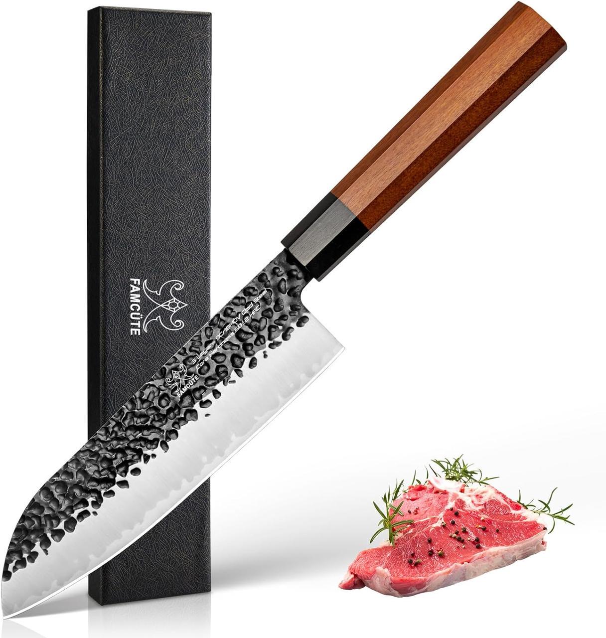 Ніж Сантоку професійний FAMCÜTE японський