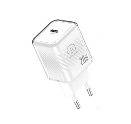 Зарядное устройство сетевое для WUW-C225 20W Gan Charger USB C White (C225)