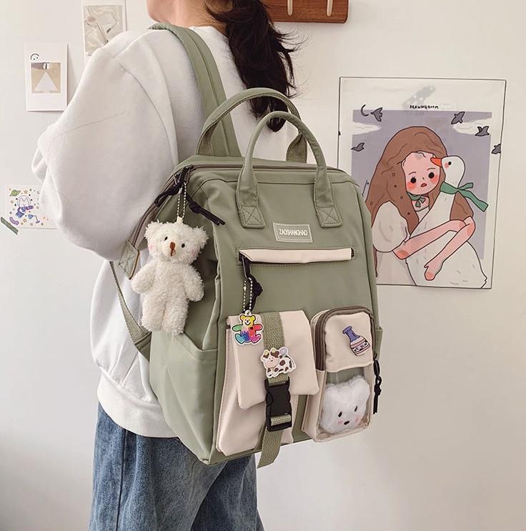 Шкільний рюкзак для дівчинки 5-11 класу в наборі зі значками Education Хакі (964537163) - фото 8 Шкільний рюкзак для дівчинки 5-11 класу в наборі зі значками Education Хакі (964537163) - фото 8