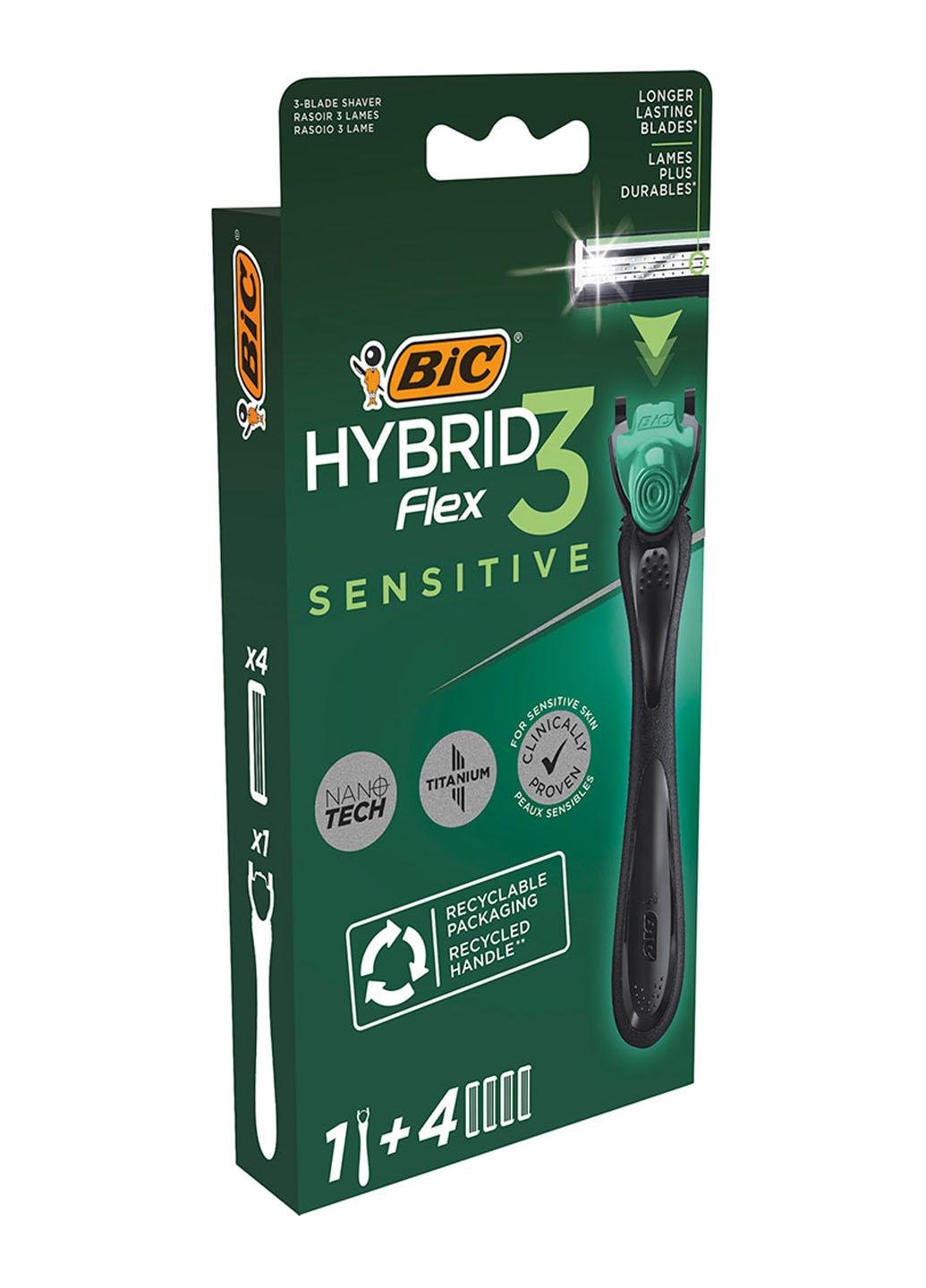 ᐉ Станок для бритья мужской BIC Flex 3 Hibrid Sensitive с 4 сменными ...