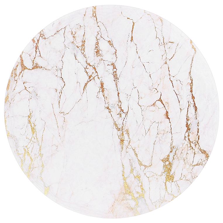 Подставка под горячее BonaDi d 16 см керамическая на пробковой основе Белый мрамор (DR015774)