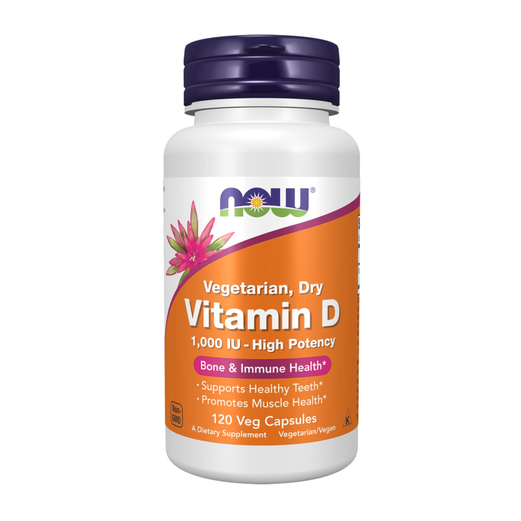 Витамин D Now Foods 1000 IU Dry 120 vcaps